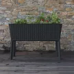 Splendor megemelt műanyag kerti virágláda 120l fonott rattan