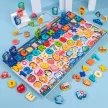 6 az 1-ben formabeillesztő és oktató Montessori fajáték