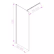 Walker 80x195 cm Walk in zuhanyfal